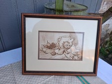 aquarelle ? encadrée nature morte   XX èm