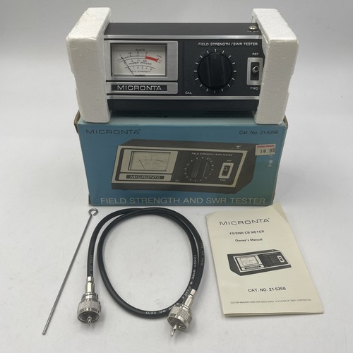 Vintage Radio Shack MICRONTA Field Strength & SWR Tester 21-525B Original Box