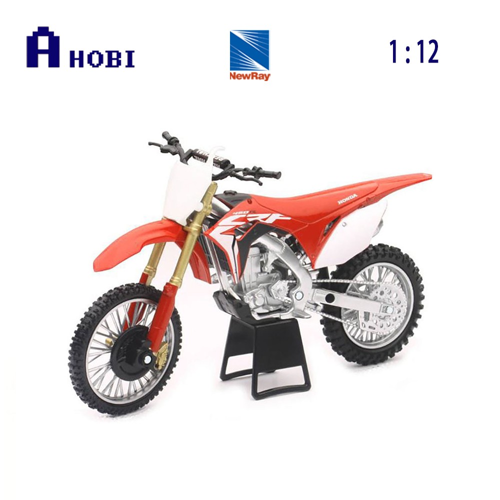 【新品/一点もの】NewRay CRF450R ダイキャスト NewRay 1:12 Scale Honda CRF 450R 2018 Dirt Motorbike Red Diecast
