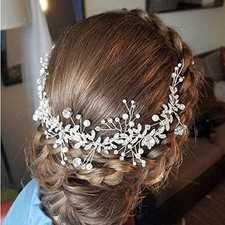 Pearl Crystal Bridal Hairbands Tiaras Wedding Crown Headband Jewelry Accessories