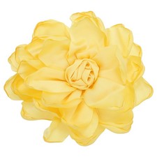 Rose Flower Hair Clips, Fabric Brooch Pins for Women Wedding, Yellow