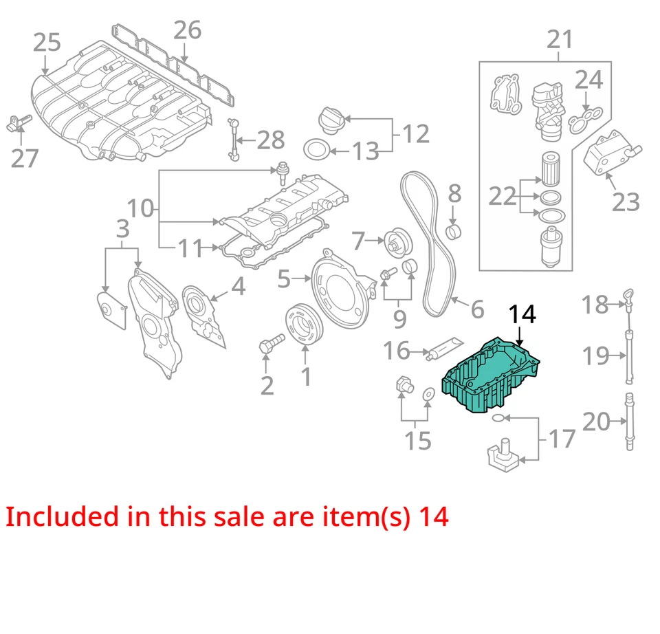 Panela de óleo do motor Audi A4 2005-2009 EP0ZH - Imagem 3 de 4