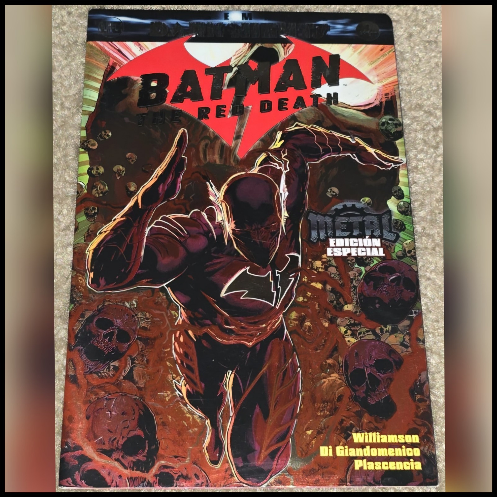 Rare HTF Batman Red Death 1 MX Foil 2017 Fabok Edicion Especial