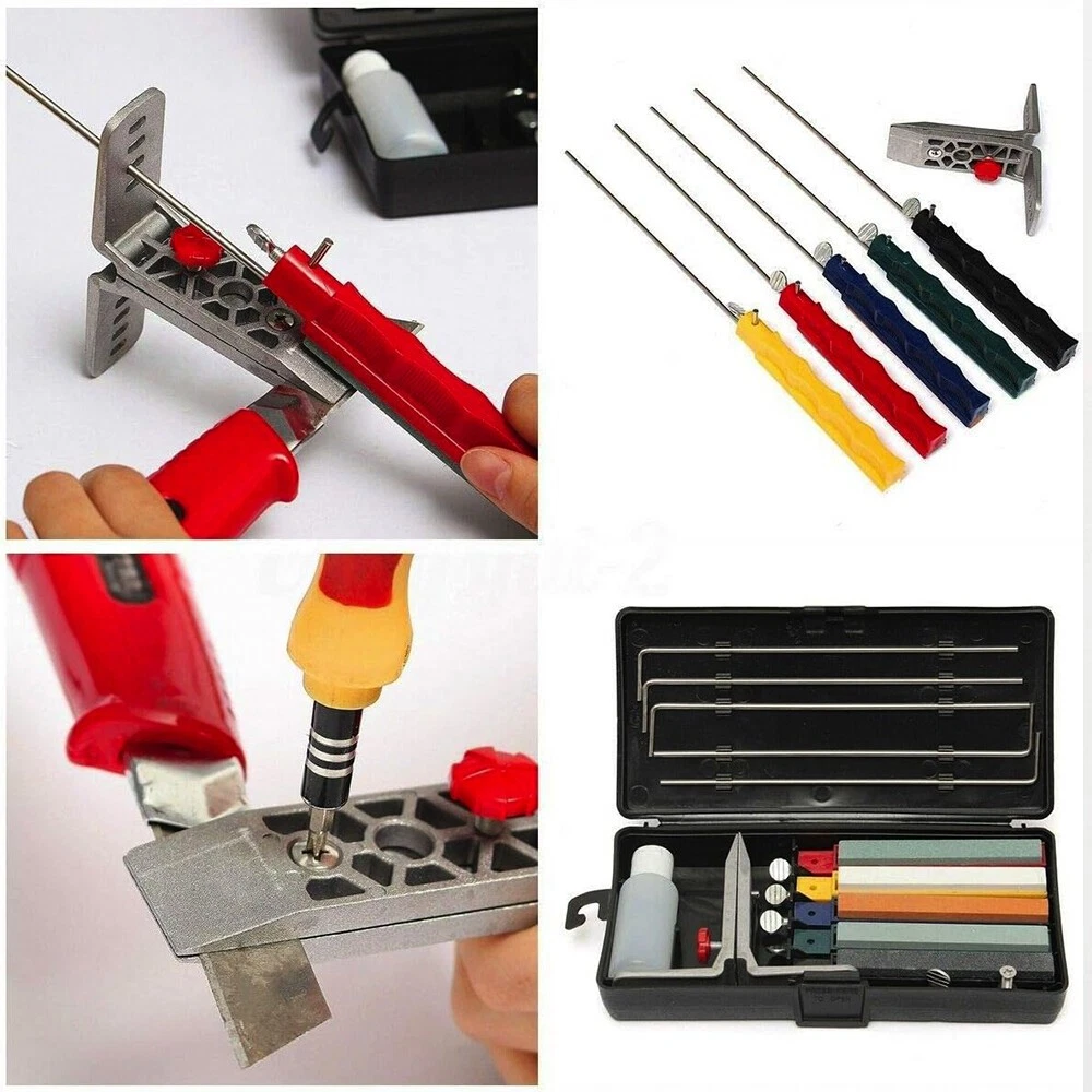 For Lansky Deluxe Tool Knife Sharpener Deluxe 5-Whetstones Set SharpeningSystem●