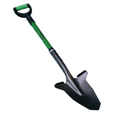Gardening Shovel with Steel-Reinforced Fiberglass Handle, Cushioned D-Grip an...