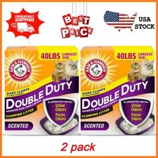 2 pack ARM  HAMMER Double Duty Cat Litter Advanced Odor Control Clumping Litter