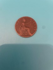 1896 Vailed Head Penny Of Victoria F-VF