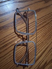 Oversized Classy Elegant Clear Lens EYE GLASSES Square Silver Frame Rhinestones