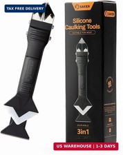 Saker Silicone Caulking Tool 3-in-1 Grout Removal Tool Classic Black | Sealant F