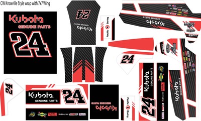 Rico Abreu Kubota Theme Custom Works Sprint Car Remote Control Car Wrap With Glo