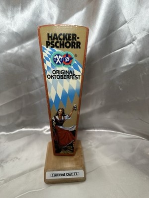 Vintage Wooden Hacker-Pschorr Oktoberfest Beer Tap Handle
