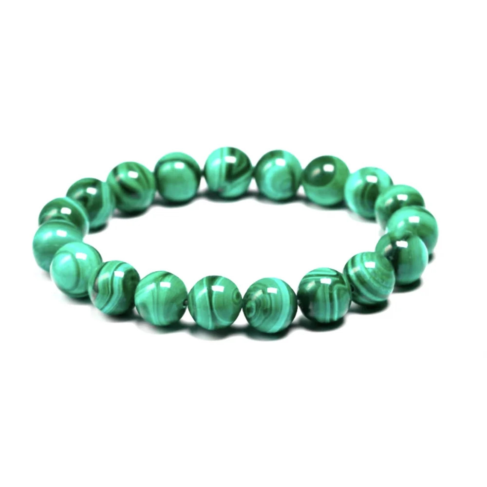 Malachite Healing Crystal Bracelet 6mm Gemstone Beads – Cleansing
