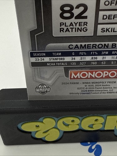 2024 Panini Prizm Monopoly WNBA - Cameron Brink #39 Classic Icons Red Prizm (RC) - Picture 17 of 17