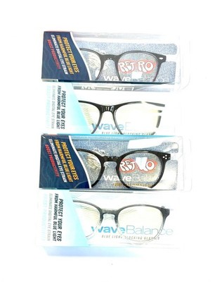 4 PACK Wave Balance Gamer Blue Light Glasses Addison, Emerson, Glison , Parker
