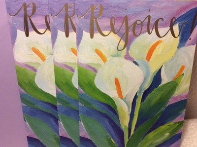 EASTER RSVP GREETING CARDS New w/envelopes LOT 3 ''REJOICE-MAY GOD BLESS YOU''
