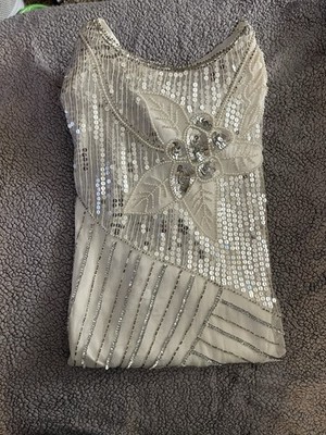 Vintage Exclusive by Jainsons International Sequin Beaded Silk Blouse Size M Top