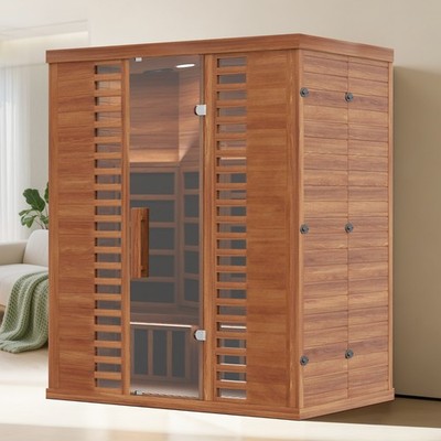 3- Person Infrared Sauna with LED, WiFi & BT and APP Control Indoor Sauna