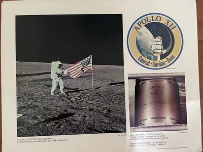 Apollo 12 Pinpoint Landing on the Moon, NASA Picture Set No. 6 Set of 10 Prints