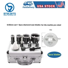 Diamond Core Drilling Bit Set Porcelain Ceramic Tile Hole Saw Kit Cutting Blades