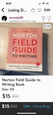 The Norton Field Guide to Writing: with Readings and Handbook (Fifth E - GOOD