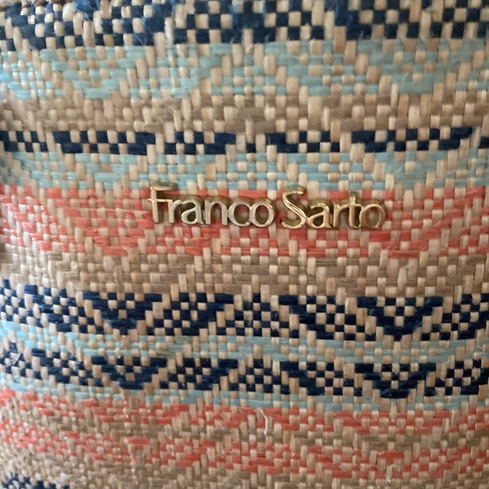 Сумочка Franco Sarto с тканым узором оранжевая, синяя, зеленая и желтовато-коричневая. - Изображение 2 из 4