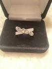 Moissanite~Criss Cross Band With G Link~Sz 8 New 925 — photo 6