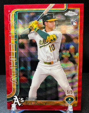 2025 Topps Chrome Max Muncy Red Wave RC 5/5 - A's