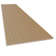 Akustikpaneel mit Holzfurnier in Bright Teak - 2700x600 mm - mit hellem PET-Filz