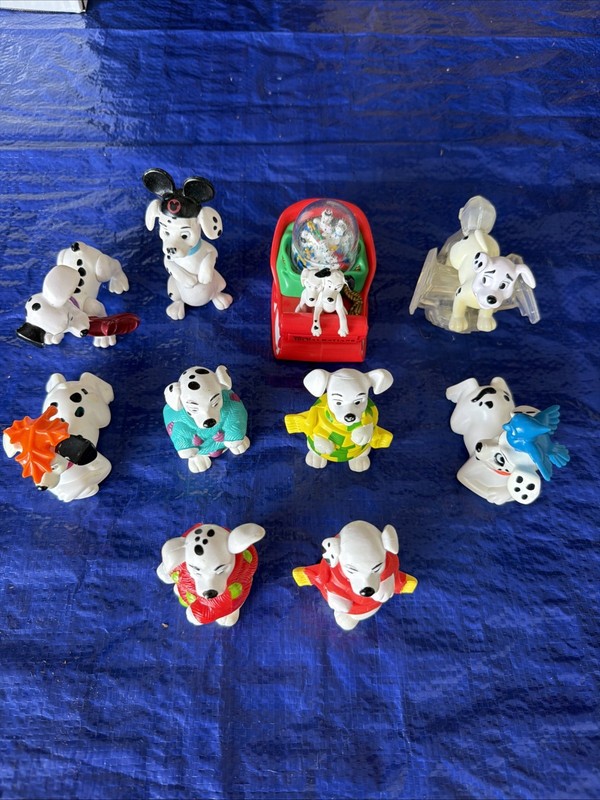 Vintage 90s Disney 101 Dalmations McDonalds Happy Meal Toys - Lot Of 10