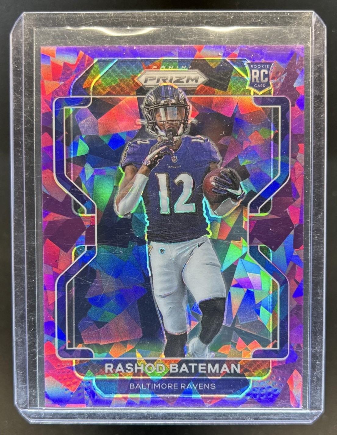 2021 Panini Prizm Rashod Bateman RC Purple Ice Rookie #/225 Ravens