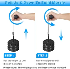 Forearm Wrist Roller Fitness Blaster, Arm Exerciser Wrist Trainer, Forearm Mu...