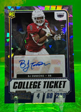 #23/23 AUTO RC 2021 BJ Emmons CRACKED ICE Contenders College Ticket Seahawks CFL
