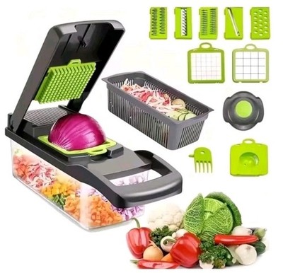 Kitchen Ideas 16-teiliger Gemüseschneider. Scheiben, Würfel und Roste Lebensmittel Brandneu