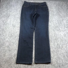 Jag Jeans Jeans Womens 10 Blue High Rise Straight Leg Dark Wash Stretch Denim