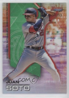 2021 Bowman's Best Green Refractor 52/99 Juan Soto #96 yi8