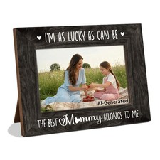 The best gift for mom, Thank you mom for the gift, Wooden Picture Frame, Moth...