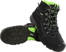 Men’s Black Safety Work Boots Steel Toe, High Ankle Lace Up with Slip Oil Resist