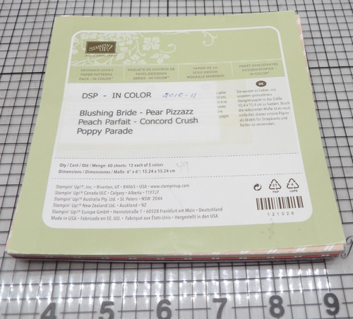 Stampin Up Designer Series Paper Patterns Pack in Color Stack 6"x6" 49 Sheets a1