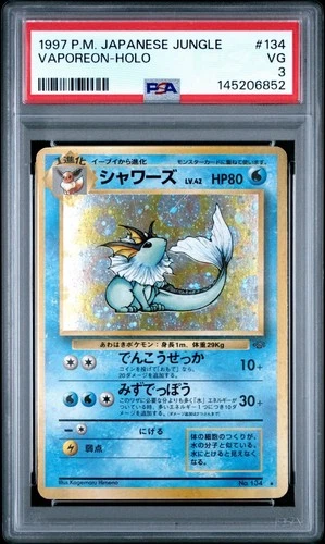 Pokemon TCG Japanese Jungle Eeveelutions Trio PSA 3, 4, & 5 Sequential