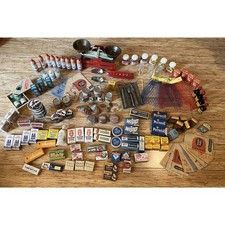 VTG MINIATURE GERMAN GROCERY STORE TOY LOT TINY BOXES SCALE PLAY FOOD Mini