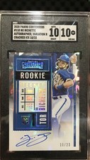 2020 BO BICHETTE CONTENDERS CRACKED ICE AUTO /23  SGC 10 🔥🔥🔥