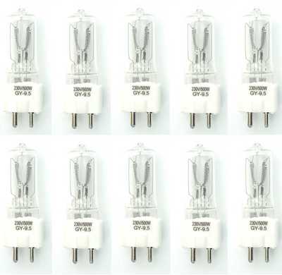 10x LedDoo 500W 230V Leuchtmittel A1 Sockel Gy-9,5 Gy 9,5 Raylight PAR 64 / 56