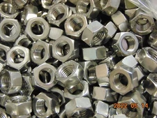 LOT OF 25 Stainless Steel Finish Hex Nuts  5/16-24  316  **FREE SHIPPING**