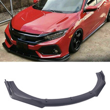 For Honda Civic Hatchback Carbon Fiber Style Front Bumper Lip Splitter Spoiler