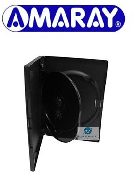 20 x 3 Wege Schwarz DVD 14mm Buchrücken hält 3 Discs Leer Neu Ersatz Hülle Amaray