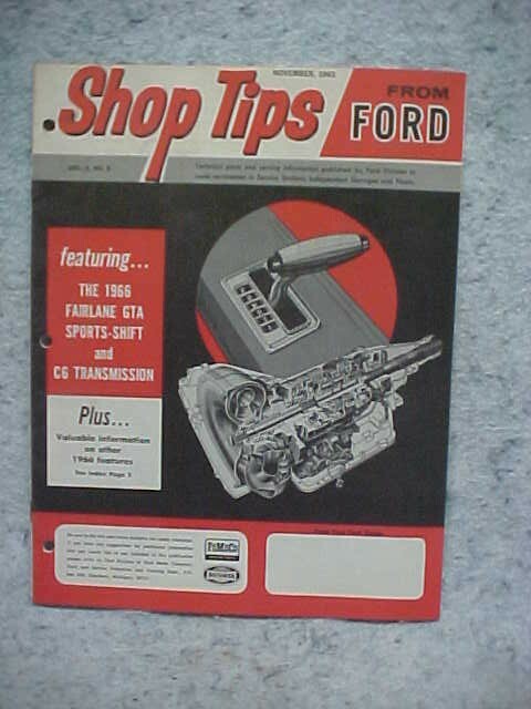 SHOP TIPS FROM FORD 66 FAIRLANE GTA SPORTS-SHIFT & C-6 TRANSMISSION NOVEMBER 65