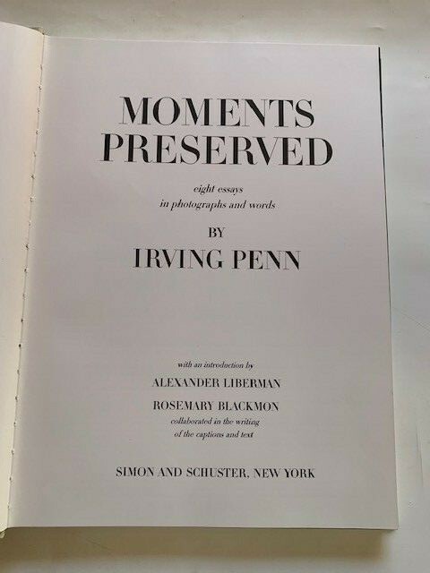 初版本/Moments Preserved Irving Penn Irving Penn: Moments Preserved (Lacking Slipcase) by PENN