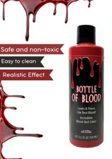Blood Fake Halloween Makeup Vampire Realistic Zombie Stage Washable Safe