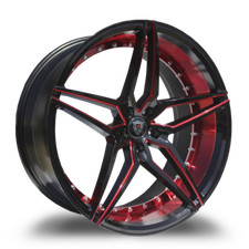 20x9 Marquee M3259 5x114.3 Black And Red Wheels Rims 33mm Offset Single Wheel