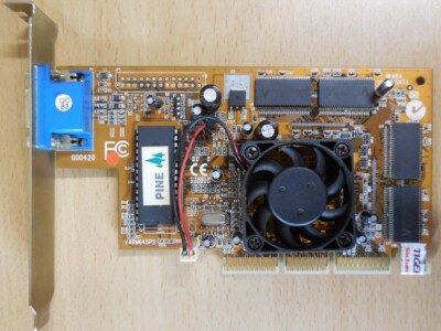 PINE nVidia RIVA TNT2 M64 32MB PT-5988-2S V1.0 VARM645PS AGP GRAFIKKARTE VGA 